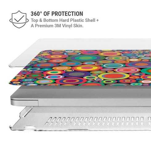 Psychedelic Circles MacBook Air 15in (2023-2025) Case plus Skin